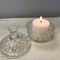 Embossed Glass Storage Jar with Lid Vintage Style Candy Cookie Canister